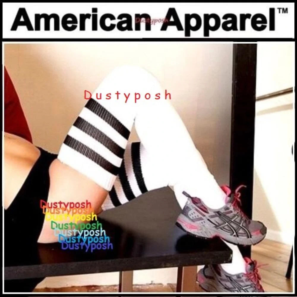 American Apparel Thigh High Over The Knee Socks Vintage Deadstock Y2K Old School
